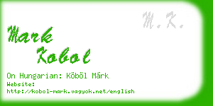mark kobol business card