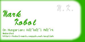 mark kobol business card